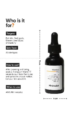 Picture of Minimalist 10% Vitamin C Face Serum for Glowing Skin (Beginner Friendly Potent Vitamin C Formula)