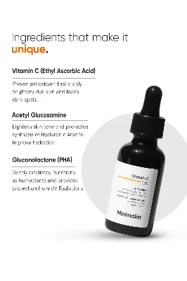 Picture of Minimalist 10% Vitamin C Face Serum for Glowing Skin (Beginner Friendly Potent Vitamin C Formula)