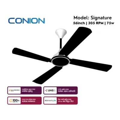 Picture of Conion Signature Ceiling Fan 56 Inch, 4 Blades - Oxide Black - Elevate the Comfort and Style of Your Space Black