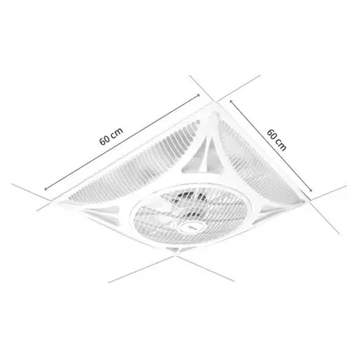Picture of Shami Ceiling Circulated fan, Blade Size : 14", (2ft/2ft Box) with Remote (LED LIGHT/ WITHOUT LED LIGHT)