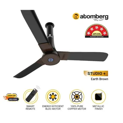 Picture of Atomberg Studio+ Energy Saving Ceiling Fan with BLDC Motor, 1200mm/48 inch, 360 RPM, 35watt, With Smart Remote