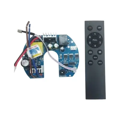 Picture of REMOTE CONTROL AC 220V To DC 12V Universal Solar AC/DC 12V Ceiling Fan Circuit Kit, Premium Quality Black