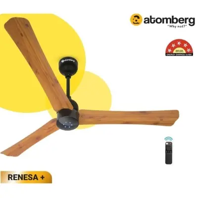Picture of Atomberg Renesa+ 1400 mm BLDC Ceiling Fan with Remote Control & LED Indicators, 35w and 360 RPM, 02 years free service warranty