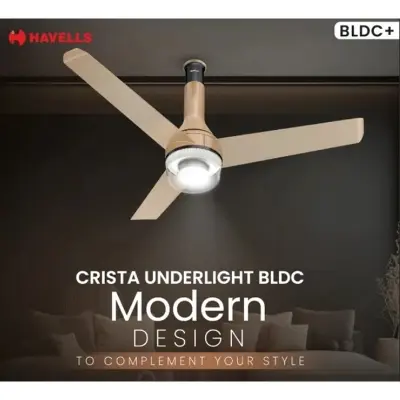 Picture of Havells Crista Underlight BLDC Ceiling fan, Size: 1200mm, Smart IOT supported, with RF Remote
