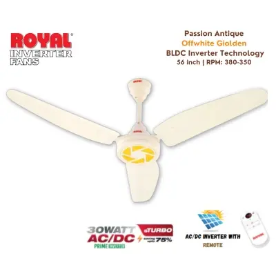 Picture of Royal Passion Flora ACDC Ceiling Fan 56 inch – BLDC Technology with RF Remote – Made in PAKISTAN