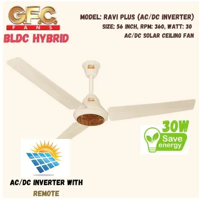 Picture of GFC Ravi AC|DC Ceiling fan, Hybrid BLDC Technology, With Remote | Energy-Saving fan Off White
