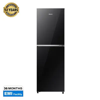 Picture of Hisense 277 Liter Top Mount Frost Glass Door Inverter Refrigerator Mirror Black (RT1G276NAMB/BD3)