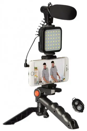 Picture of AY-49 Video Making Tripod Kit with Mic (Black)