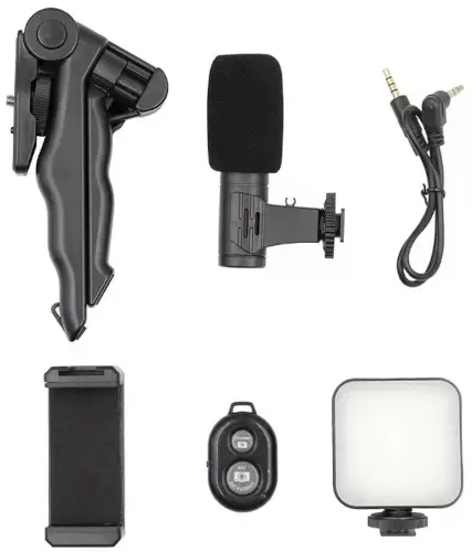 Picture of AY-49 Video Making Tripod Kit with Mic (Black)