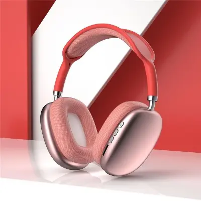 Picture of P9 Pro Max Wireless Headphones, Skin Friendly Protein Earpads, Comfortable and Soft for Long Wear (pink)