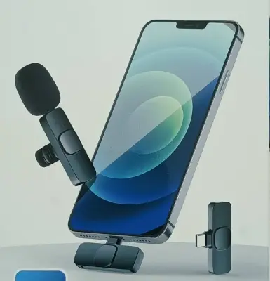 Picture of K8 Wireless Microphone for Type-C OTG Supported Smartphone for YouTube, Facebook Live Stream, TikTok Videos ()