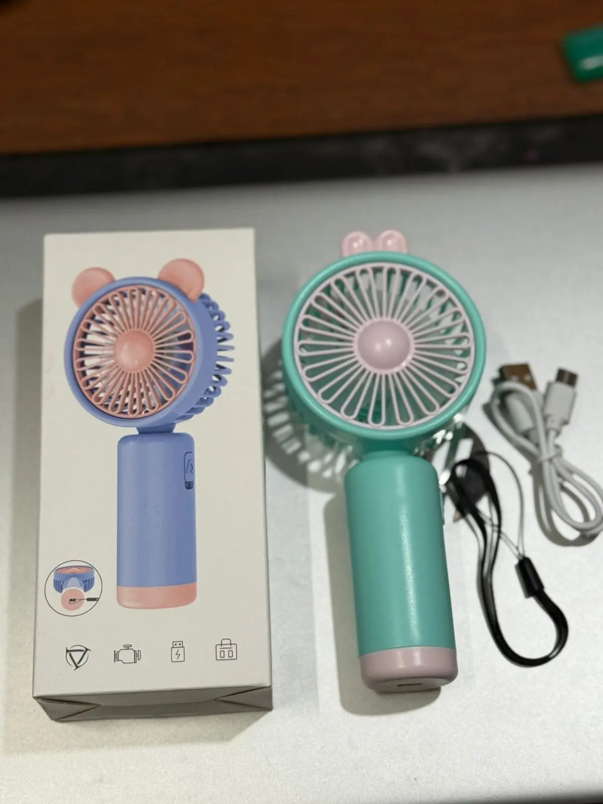 Picture of rechargeable cute mini fan best quality (Multicolor)