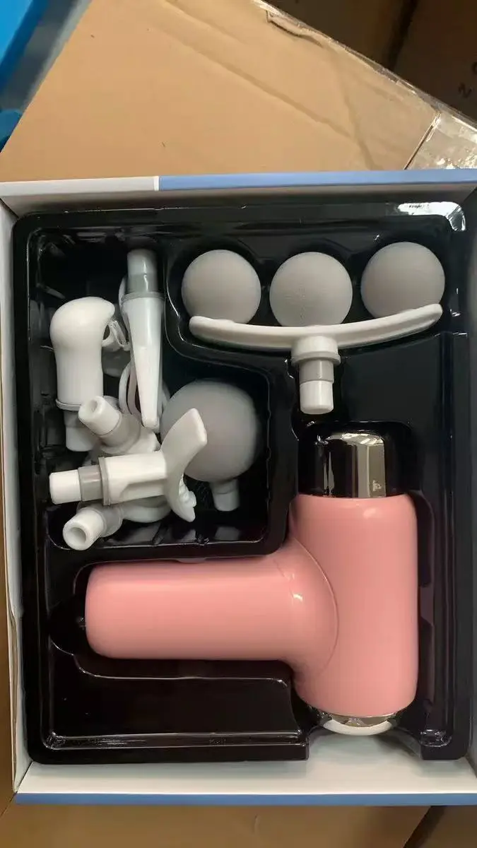 Picture of Mini Electric Massage Gun Portable Deep Tissue Massage Gun - Pain Relief USB Rechargeable Body Massager (Pink)