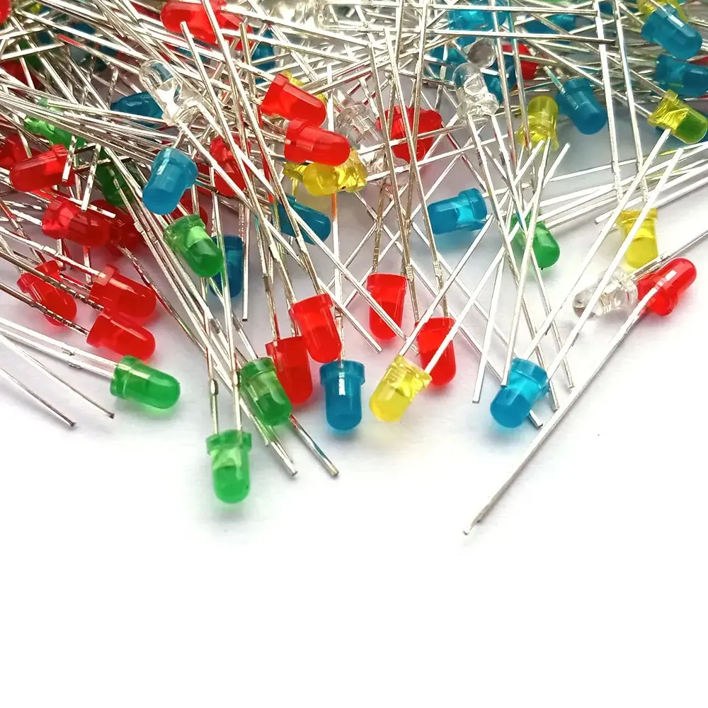 Picture of 3mm Led Light Pack - 100pcs Red/Green/Yellow/Blue(Multicolor)