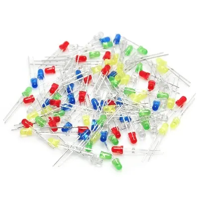 Picture of 3mm Led Light Pack - 100pcs Red/Green/Yellow/Blue(Multicolor)