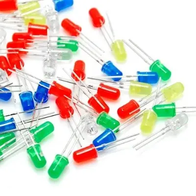 Picture of 5mm Led Light 100pcs Pack Red/Green/Yellow/Blue/White(Multicolor)