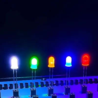 Picture of 5mm Led Light 100pcs Pack Red/Green/Yellow/Blue/White(Multicolor)