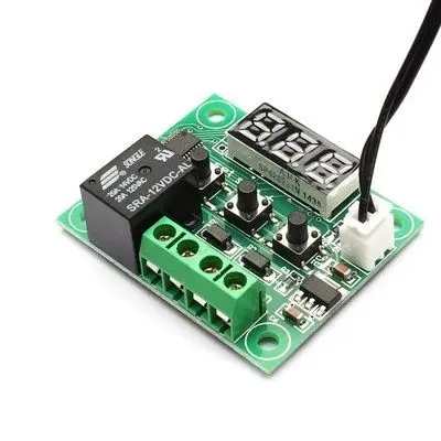 Picture of Temperature Control Switch Thermostat Thermometer W1209 DC 12V (-50 to +110)(Green)