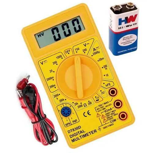 Picture of Digital Multimeter DT830D Measuring Equipment(Yellow)