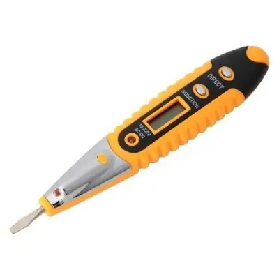 Picture of Multifunctional Digital AC/DC Voltage Tester 12-220v With Digital LCD Display & Backlight(Yellow)