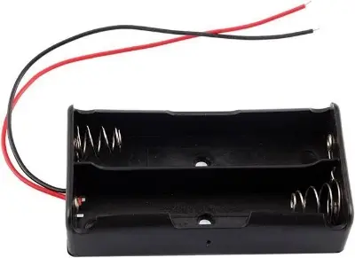 Picture of Battery Holder Cage For 18650 Rechargeable Battery 3.7v  × 2 Cell (7.4v)(Black)