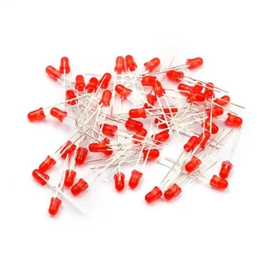 Picture of 100pcs 3mm Red Color Led Light Indicator Bulb Light Emitting Diode Round(Red)