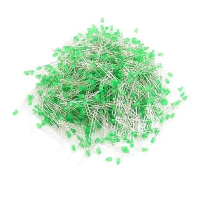 Picture of 100pcs 3mm Green Led Light Indicator Bulb Light Emitting Diode Round(Green)