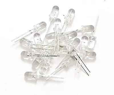 Picture of 50pcs 5mm White Color Led Light Round Shape Super Bright DC Led Bulbs(White)