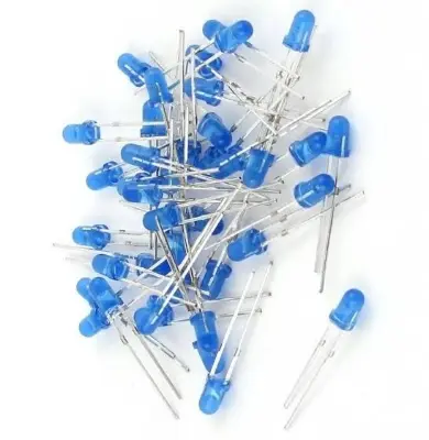 Picture of 100pcs 3mm Blue Led Light Indicator Bulb Light Emitting Diode Round(Blue)