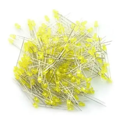 Picture of 100pcs 3mm Yellow Color Led Light Indicator Bulbs Light Emitting Diode Round(Yellow)
