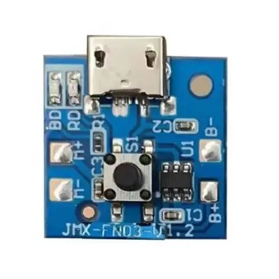 Picture of 2 Pcs Mini DC Rechargeable Fan Circuit Board with 3 Level Speed Control and LED Indicator(Blue)