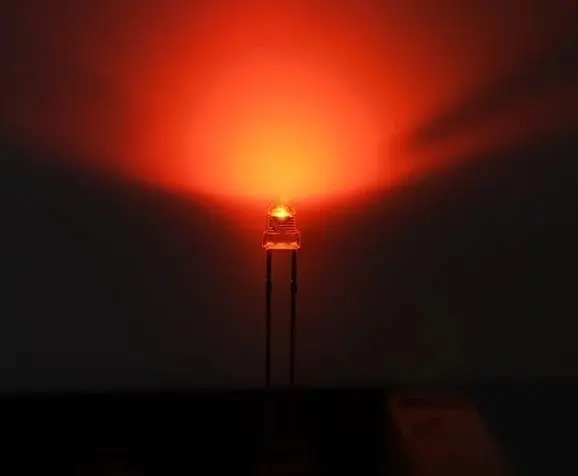 Picture of 50pcs 3mm DC Led Lights Through Hole 3mm Orange LED Diode 3*4.5mm(Orange)