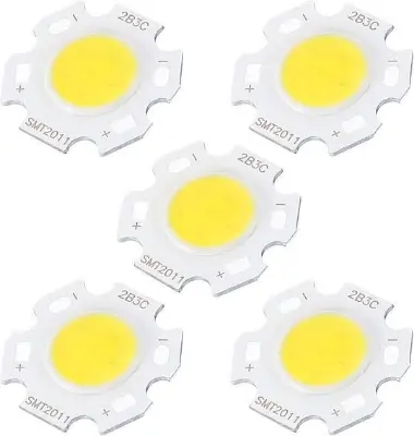Picture of Warm White 3W LED SMD Chip DC 9-12V 2B3C With Metal Plate Heatsink Heat Sink Aluminum Base 20mm PCB DIY(White)