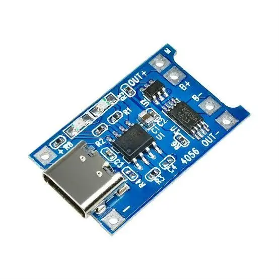 Picture of 2pcs Type C Tp4056 18650 Lithium Battery Charging Board Module Charger Modules TP 4056(Blue)