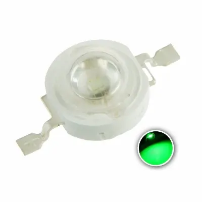 Picture of 10pcs 8mm Bead Diameter Green Color 3 Watt DC 3.7V Ultra Bright Green 3W COB LED SMD Chip 3.7V LED Light Bulbs(Green)