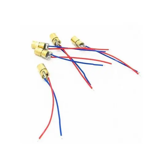 Picture of 650nm 6mm DC 5V 5mW Laser Dot Diode Module Red Copper Head(Red)