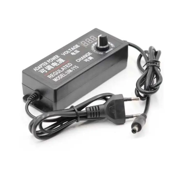 Picture of Adjustable Dc 3v-24V 5A Adapter With Led Voltmeter For Laptops, Notebooks Power Supply Ac 220V To Dc 3V-24V Lighting Power Supply For Led Light Dc Motor Audio Amplifier - Multi Plug(Black)