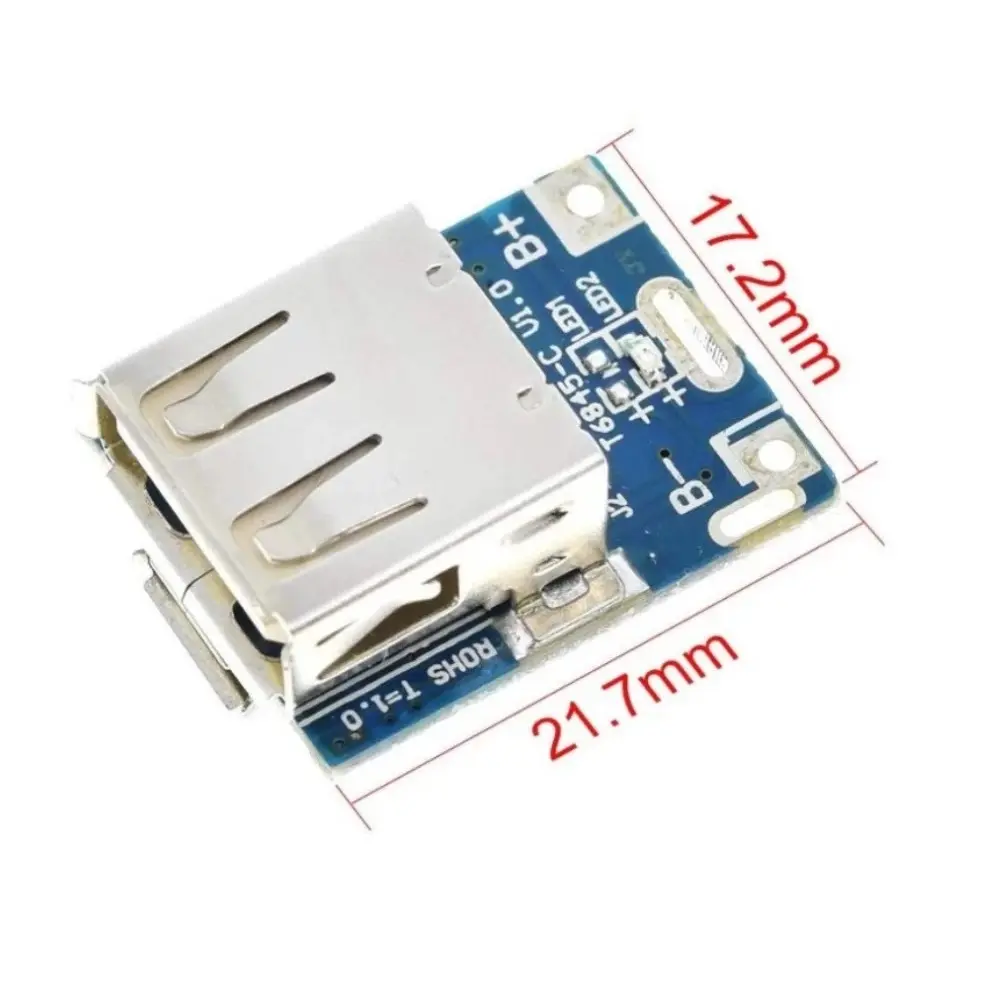 Picture of Mini Power Bank Circuit 5V Step Up Protection Board Boost Power Module Micro USB Port Li-ion 18650 Battery Charger Board(Blue)