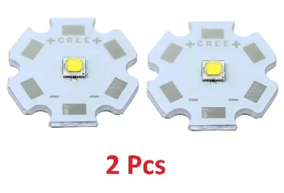 Picture of 2pcs High Bright Cree White SMD LED Light 2.8V to 3.6V 5w 20mm for Torch Light use(White)