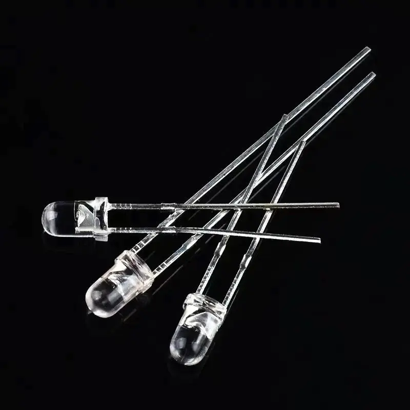 Picture of 100pcs 3mm White Led Light Indicator Bulb Light Emitting Diode Round(White)