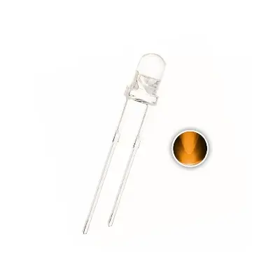 Picture of 100pcs 3mm Orange Led Light Indicator Bulb Light Emitting Diode Round(Orange)