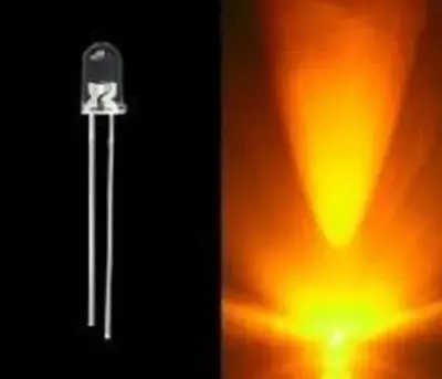 Picture of 100pcs 3mm Orange Led Light Indicator Bulb Light Emitting Diode Round(Orange)