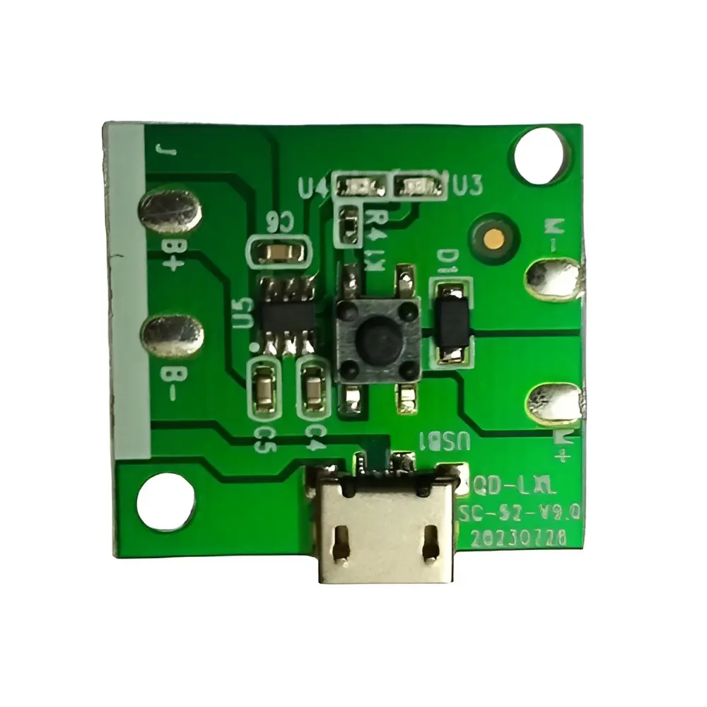 Picture of Mini DC Rechargeable Fan Circuit Board with 3 Level Speed Control and LED Indicator Large(Green)