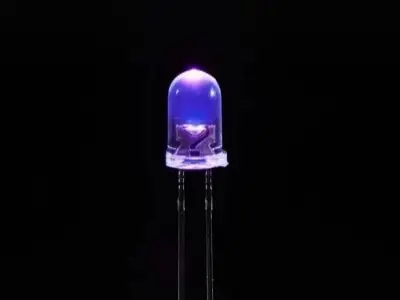 Picture of 10Pcs- UV Money Checker LED Ultra Bright Clear Transparent DC 3V 20mA 5mm UV LED Diode Lights Emitting Diodes(Violet)
