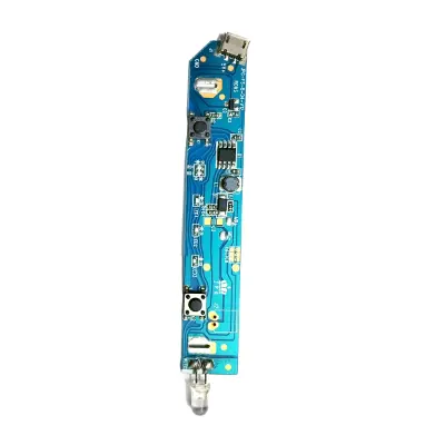 Picture of Mini Rechargeable Fan Circuit Board DC 5V USB Charging Fan Circuit  JPG-FS-8-D4-V12 With Touch Light(Blue)