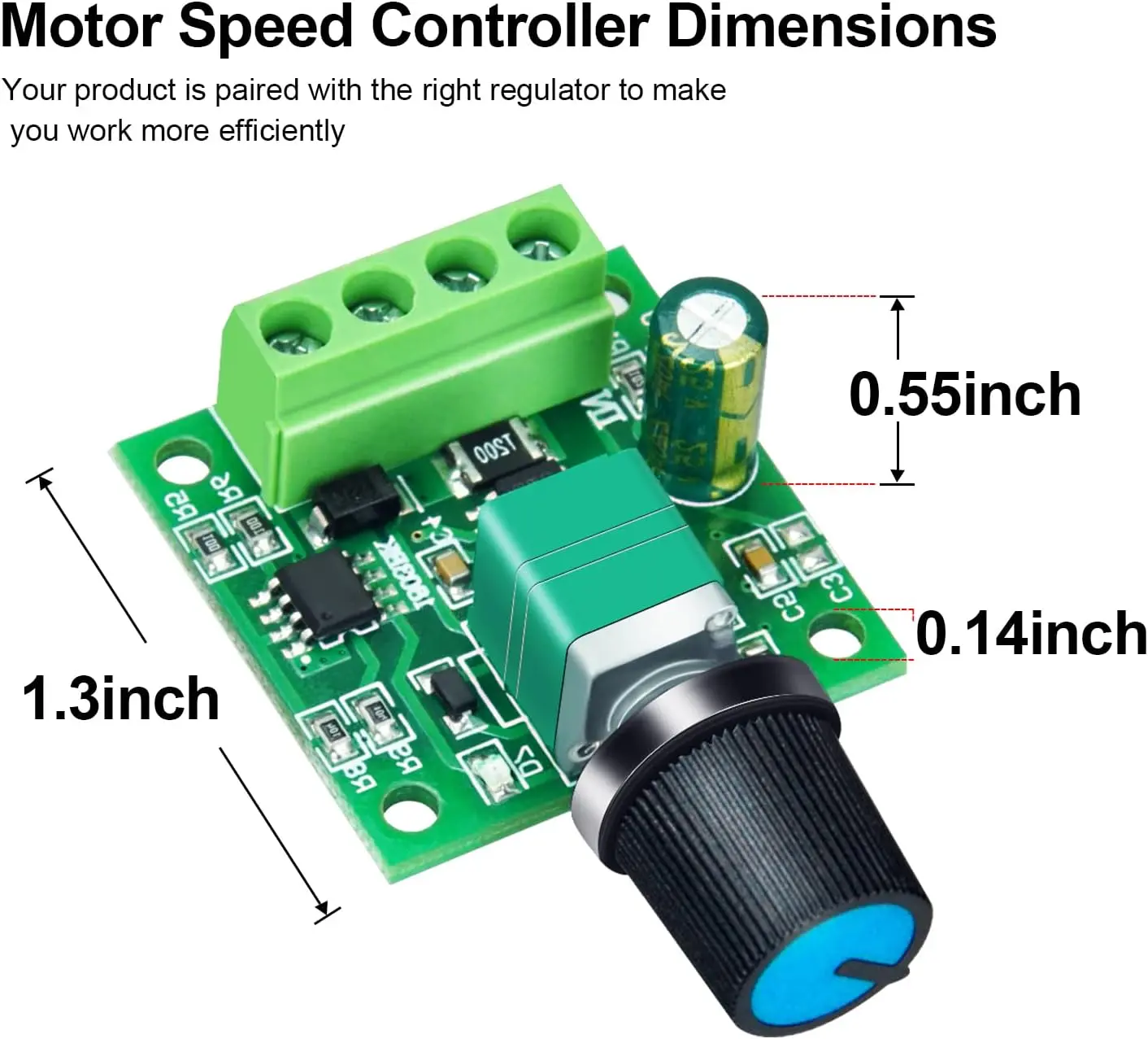 Picture of PWM Motor Speed Controller DC 1.8V To 12V 2A Motor 0~100% Adjustable Drive Module(Green)