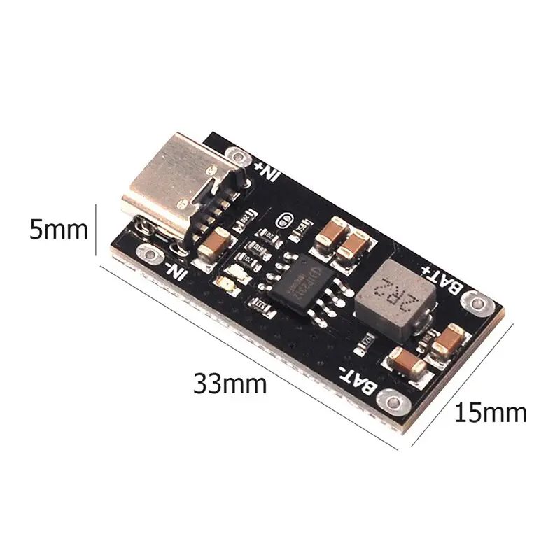 Picture of Lithium Battery 18650 Charging Module 3A Type C Fast Charging Board IP2312(Black)