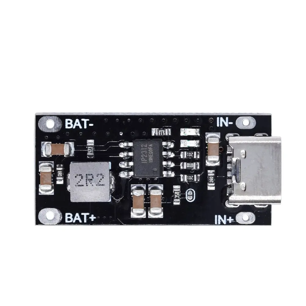 Picture of Lithium Battery 18650 Charging Module 3A Type C Fast Charging Board IP2312(Black)