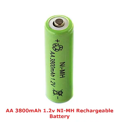 Picture of 2pcs AA Batteries, 1.2V Ni-MH Rechargeable Battery-3800 mAh Green(Green)