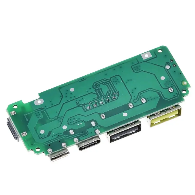 Picture of USB 2.4A Mobile Power Bank Charging Module Lithium Battery LED Dual USB 5V 2.4A Micro USB Type-C USB Charger Board(Green)